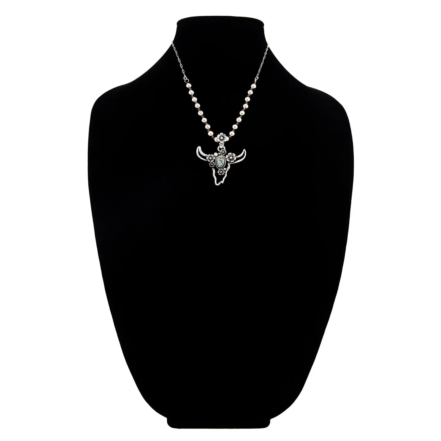 Western Wire Steer Head Necklace