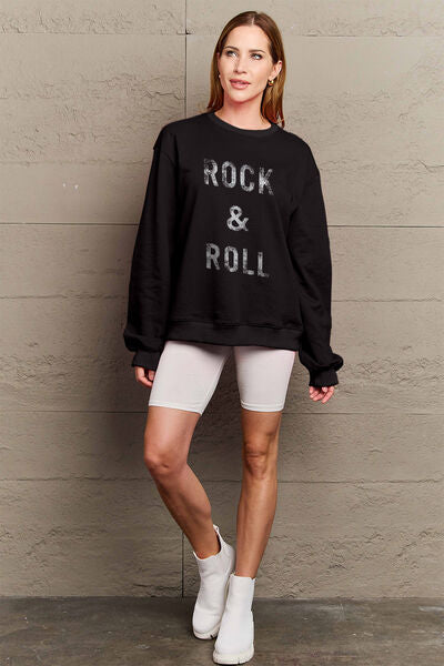 ROCK & ROLL Round Neck Sweatshirt