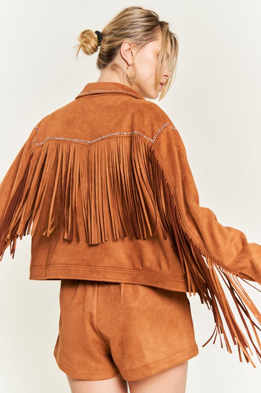 Angie Studded Fringe Jacket