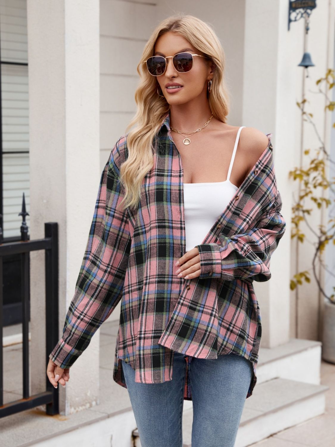 Staci Plaid Long Sleeve Shirt