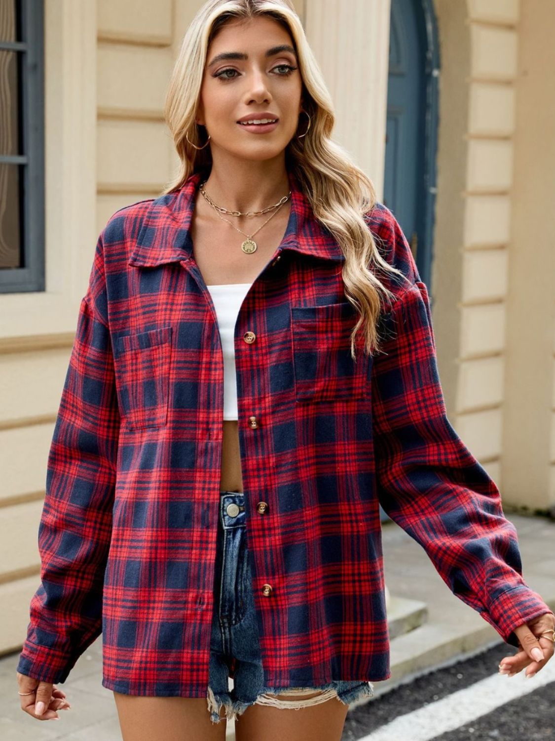 Cynthia Plaid Long Sleeve Shirt