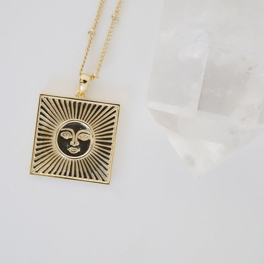 Sun Goddess Coin Necklace