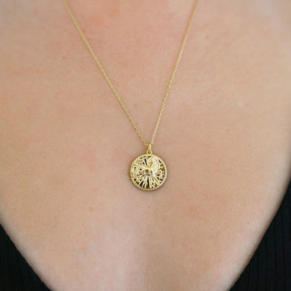 Chinese Zodiac Coin Necklace - Horse