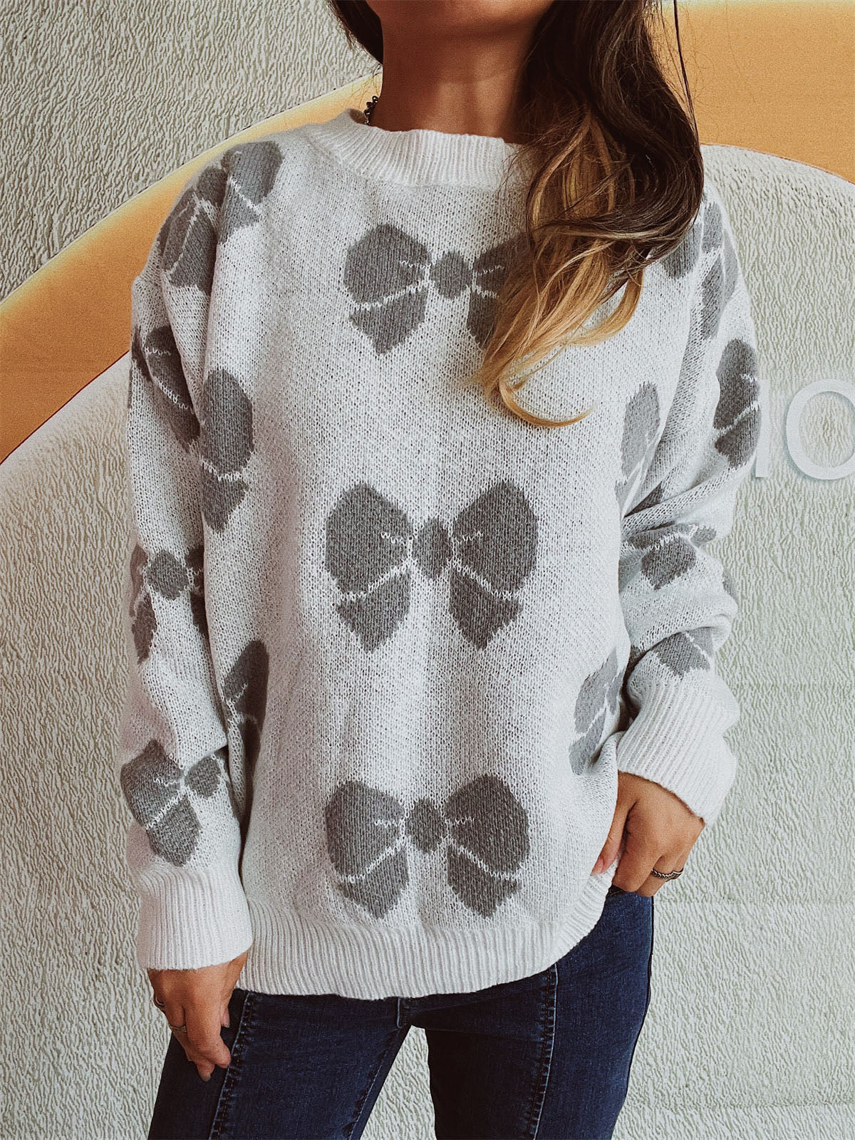 Bonnie Bow Shoulder Sweater