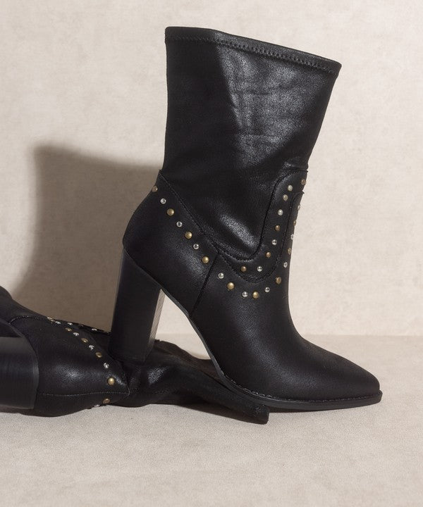 Paris Studded Ankle Boots