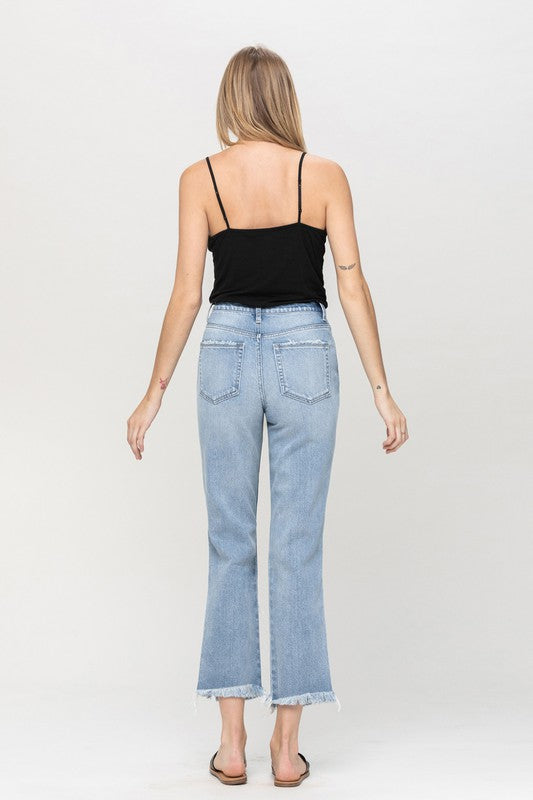 Imogen Super High Rise Distressed Relaxed Straight Jeans