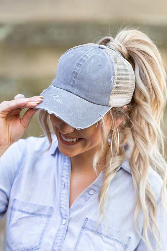 Kassie Messy Bun Hat Cap