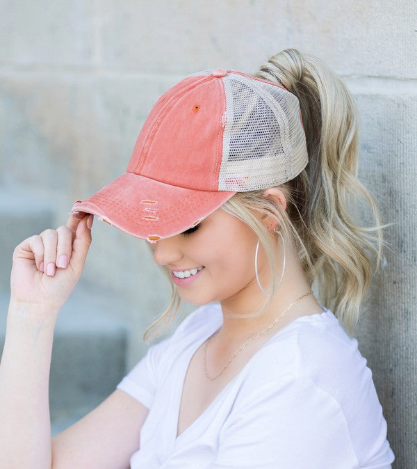 Kassie Messy Bun Hat Cap