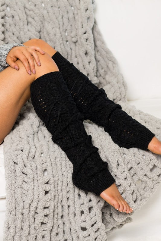 Hadleigh Cable Knit Leg Warmer