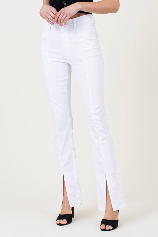 Presley Front Slit Slim Bootcut