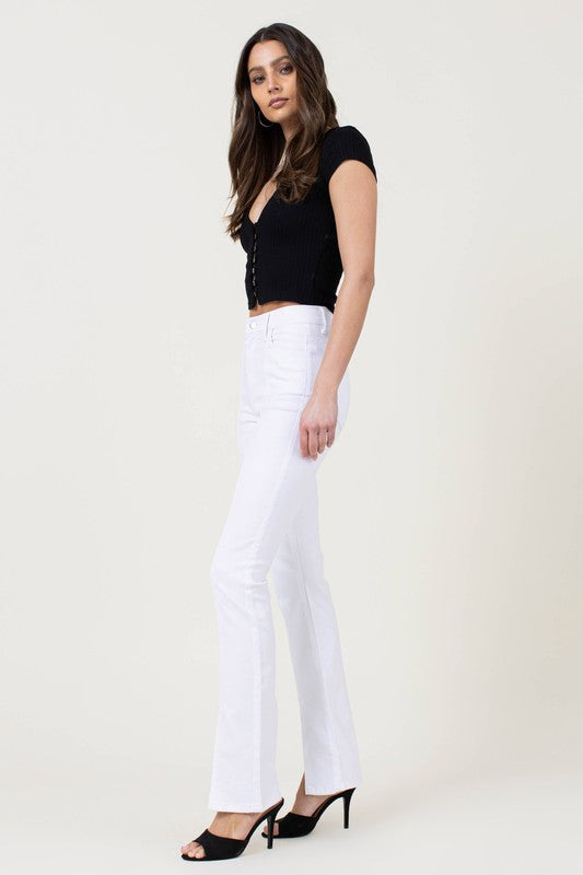 Presley Front Slit Slim Jean