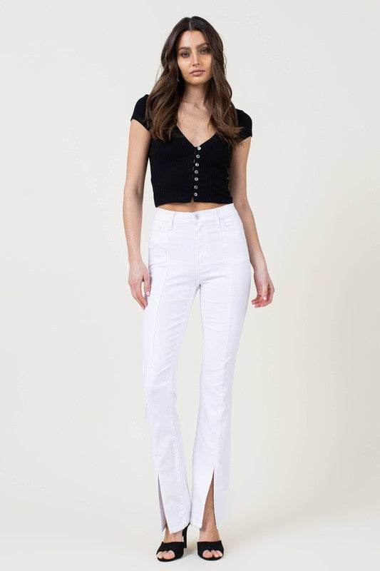 Presley Front Slit Slim Jean