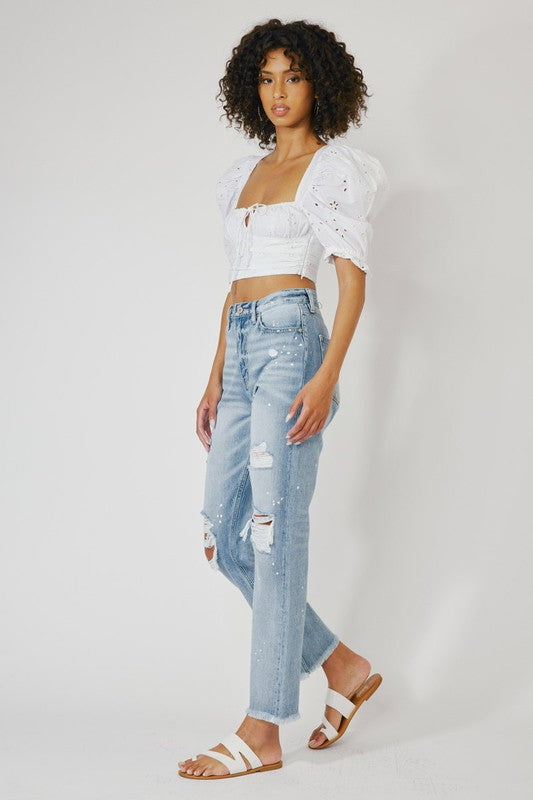 Jennie High Rise Slim Straight Jeans