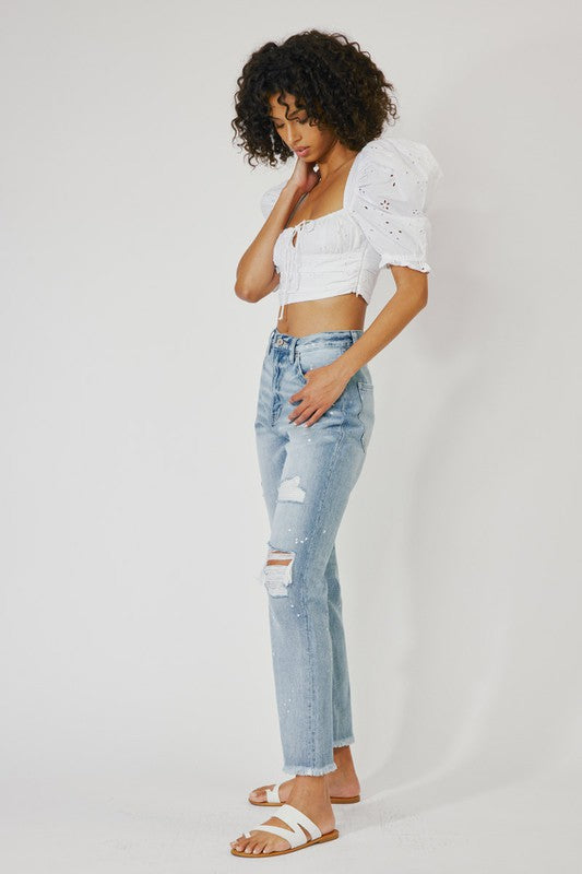 Jennie High Rise Slim Straight Jeans