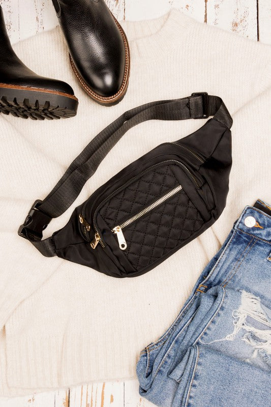 Hannah Quilted Belt Sling Bum Bag