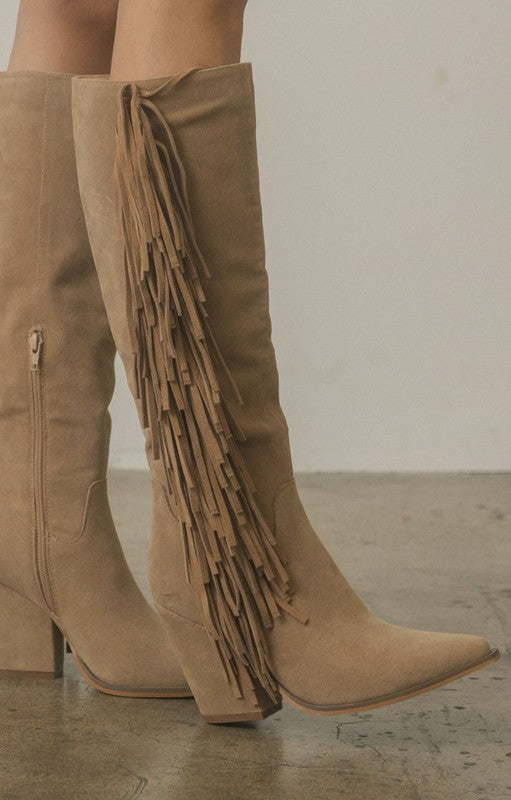 Oona Knee-High Fringe Boots