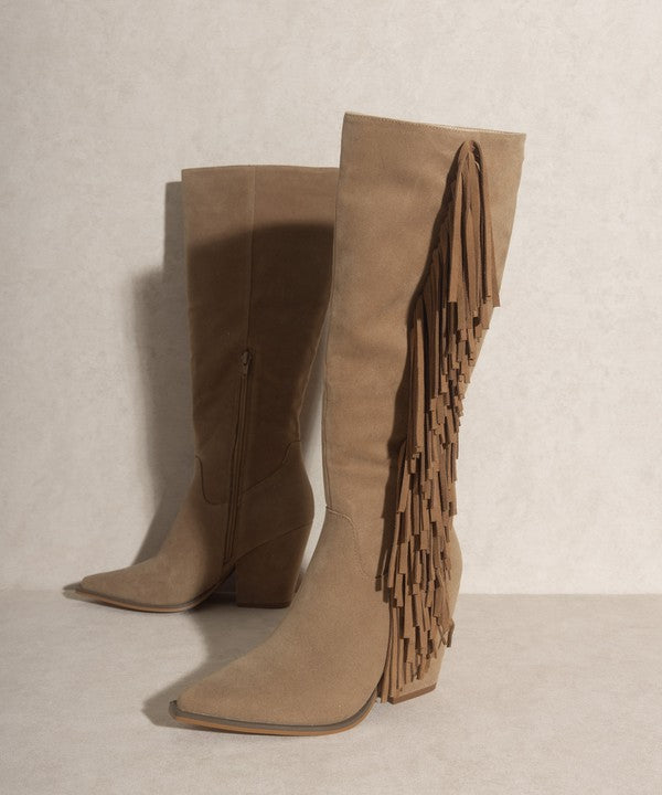 Oona Knee-High Fringe Boots