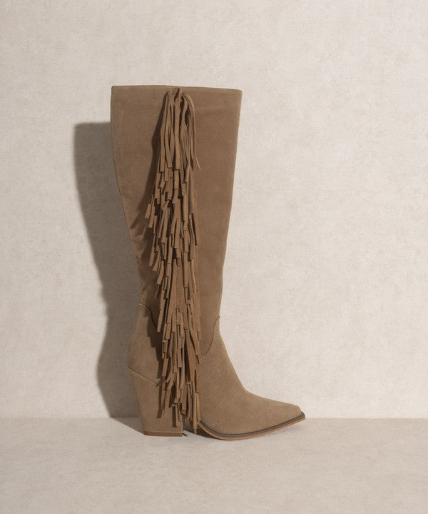 Oona Knee-High Fringe Boots