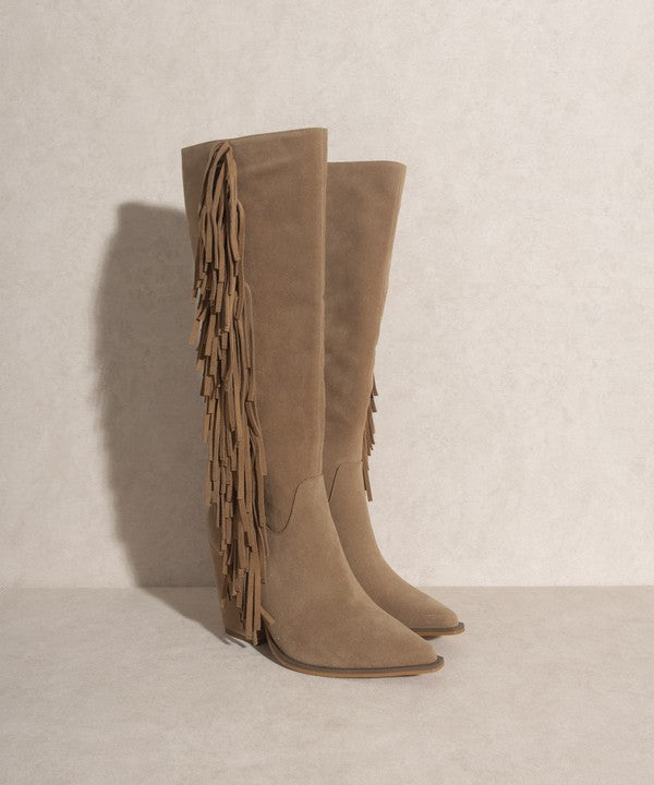 Oona Knee-High Fringe Boots