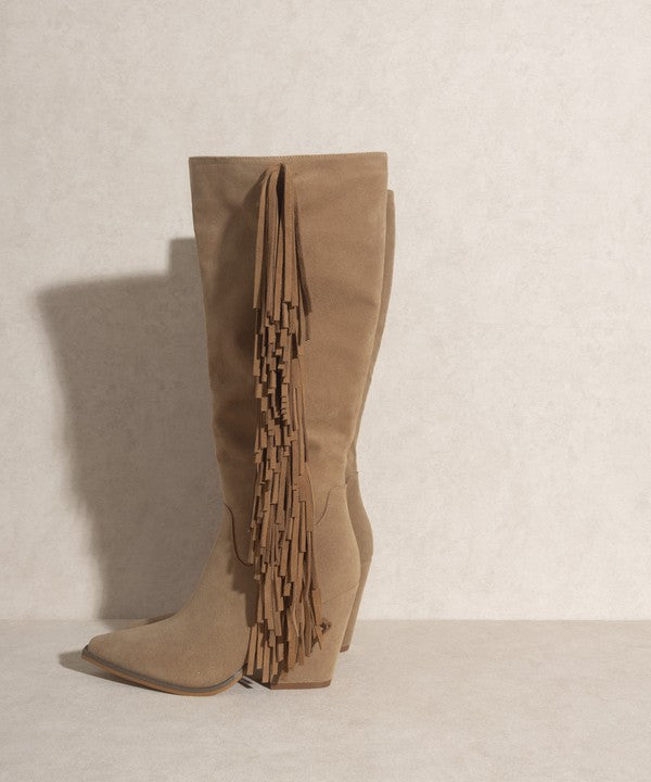 Oona Knee-High Fringe Boots