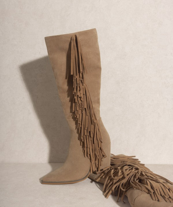 Oona Knee-High Fringe Boots