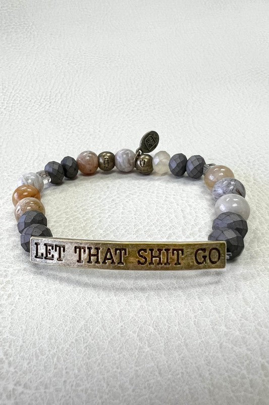 Let Shit Go Multi & Gold Bracelet