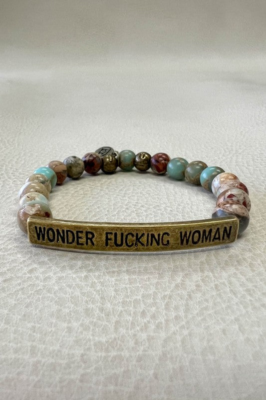 Wonder Fucking Woman Bronze Bracelet