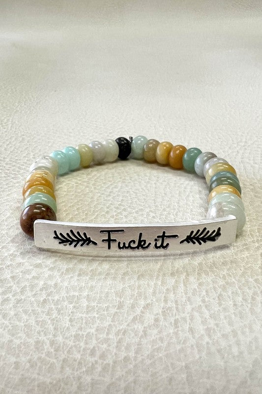 F-It Silver & Multi Stone Bracelet