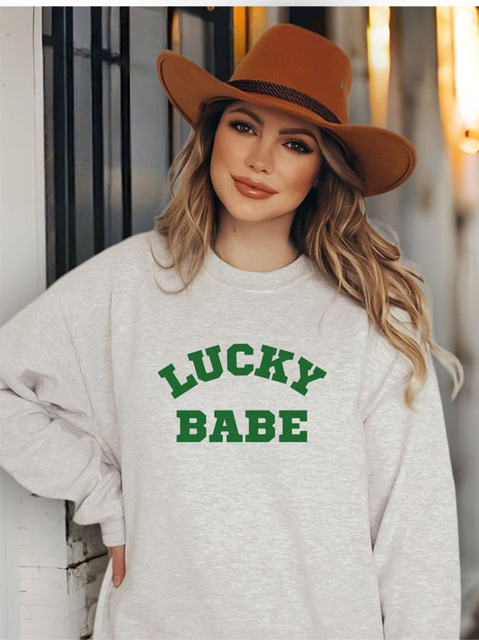 Lucky Babe St Patricks Day Sweatshirt