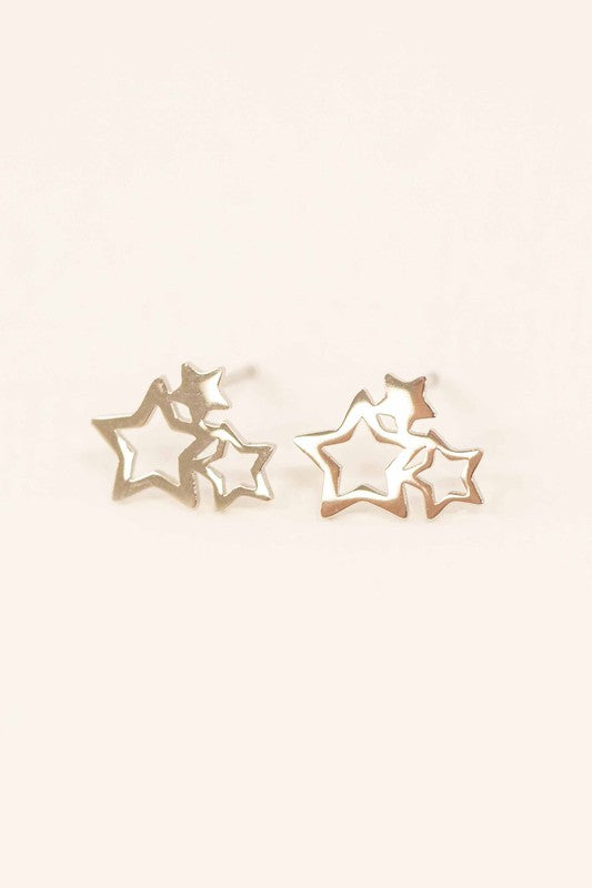 Cluster of Stars Stud Earrings