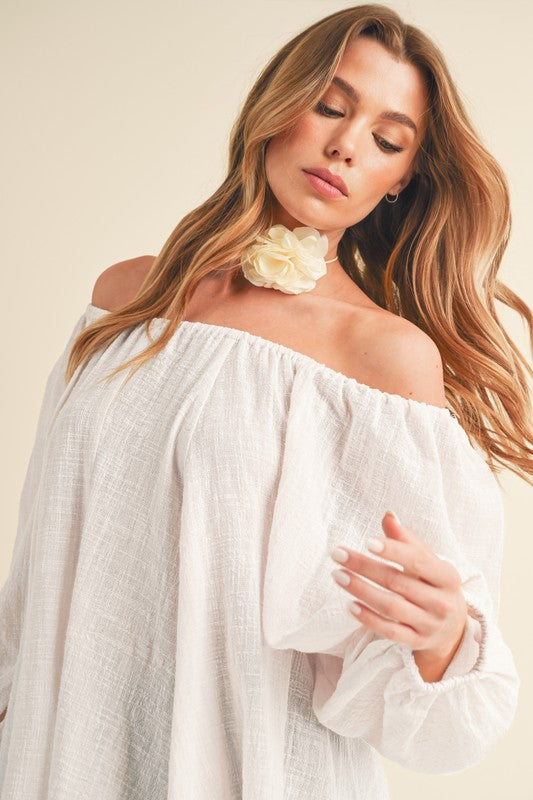 Nately Off Shoulder Tunic Dress