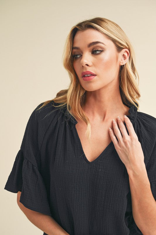 Tessa Elegant Ruffle Top