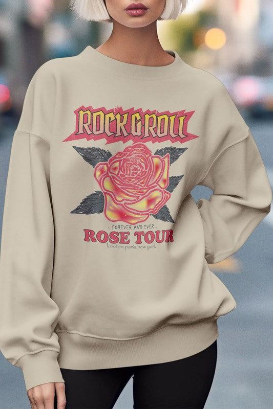 Rock and roll Rose music Sweatshirt