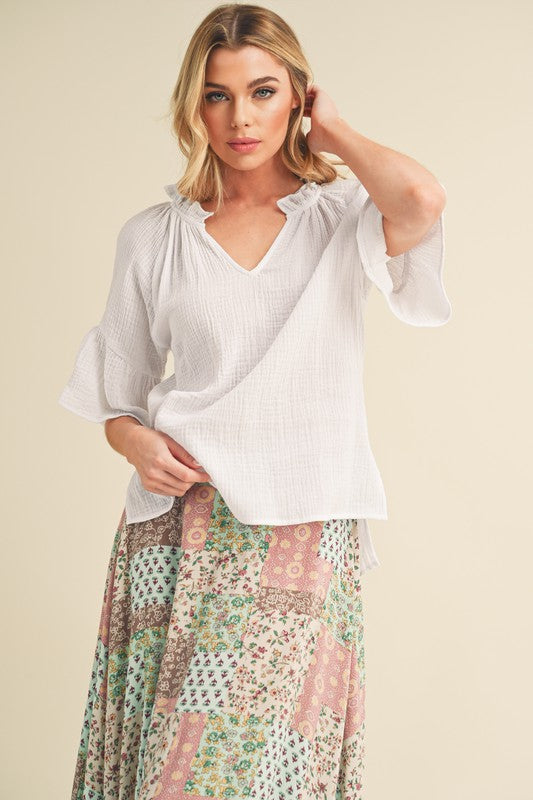 Tessa Elegant Ruffle Top