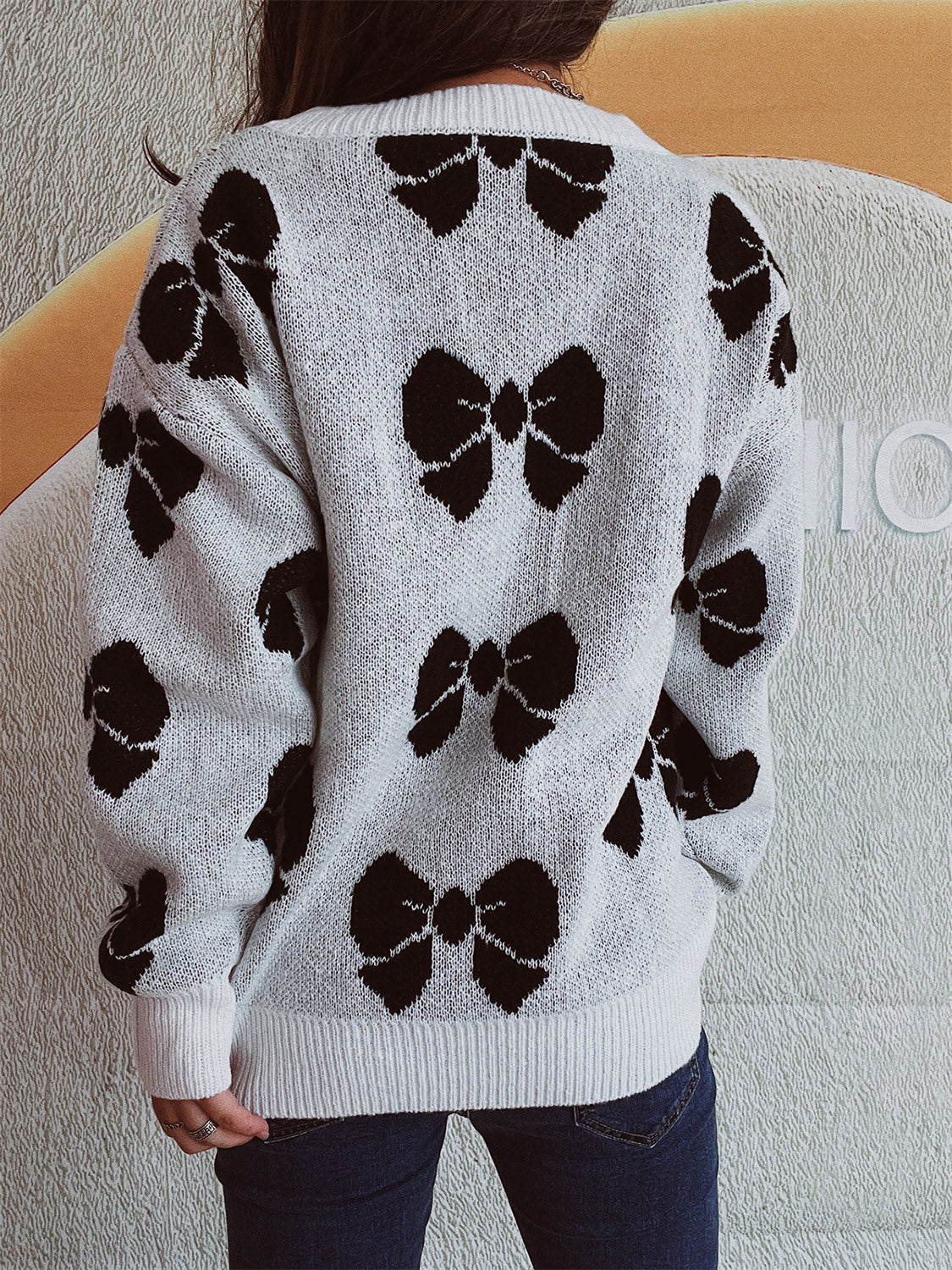 Bonnie Bow Shoulder Sweater