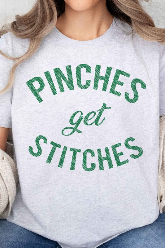 PINCHES GET STITCHES ST PATRICKS OVERSIZED TEE