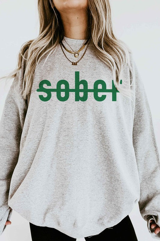 NOT SOBER ST PATRICKS OVERSIZED SWEATSHIRT