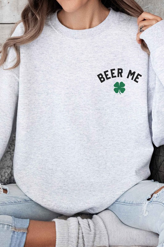 BEER ME ST PATRICKS OVERSIZED SWEATSHIRT