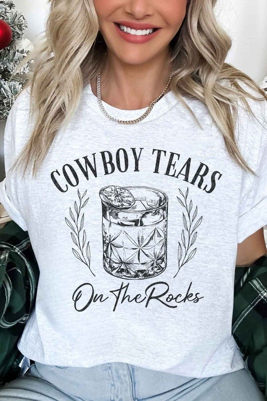 COWBOY TEARS ON THE ROCKS OVERSIZED TEE