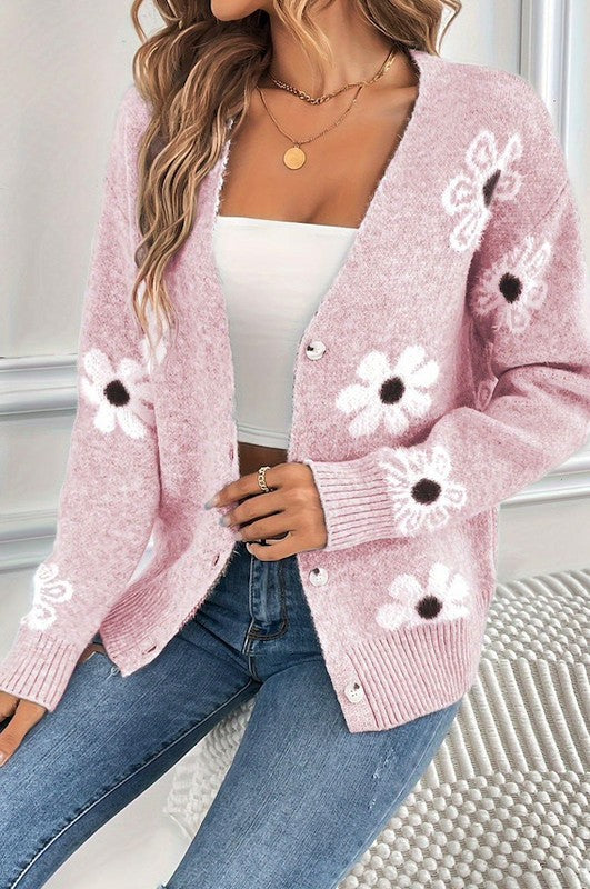 Blossom Fun Pattern Cardigan