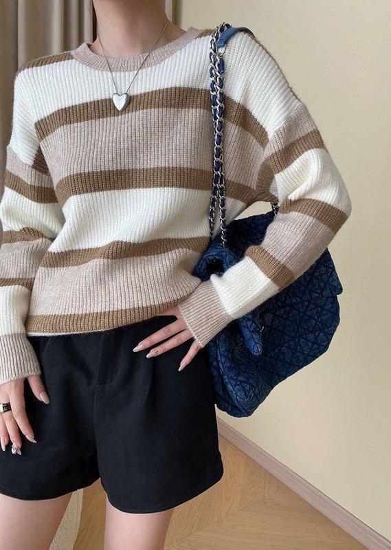 Amelie Striped Knit Sweater