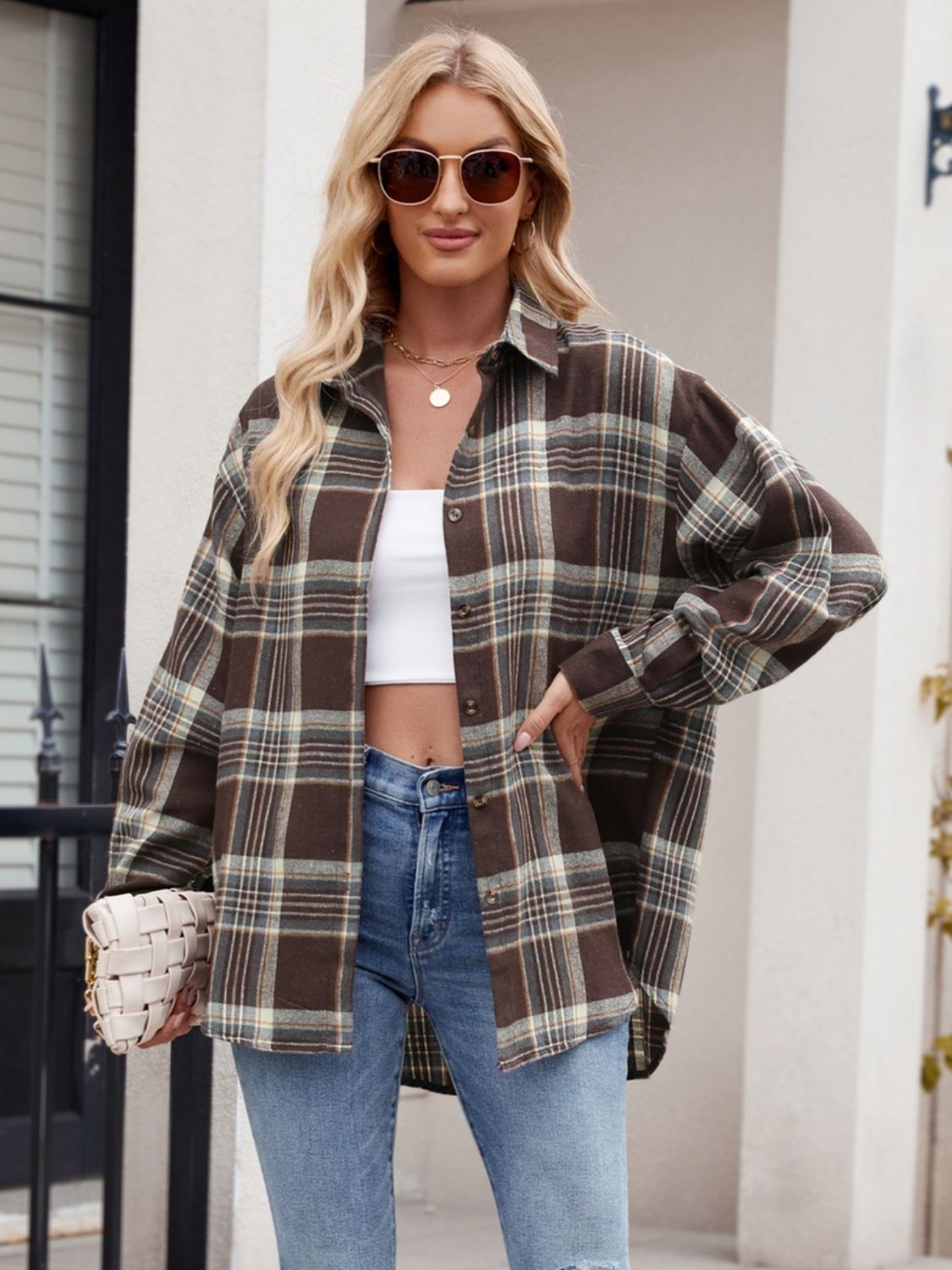 Staci Plaid Long Sleeve Shirt