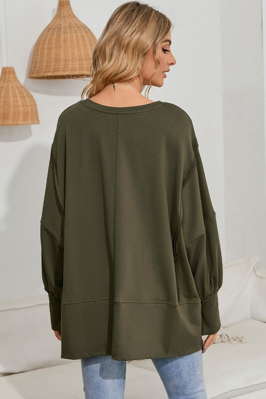 Finley Drop Shoulder Oversized Top