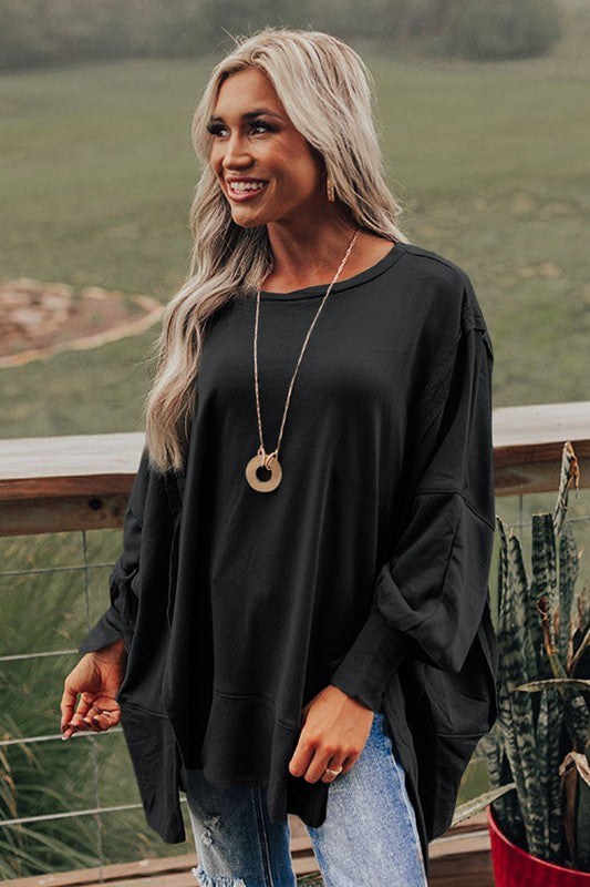 Finley Drop Shoulder Oversized Top