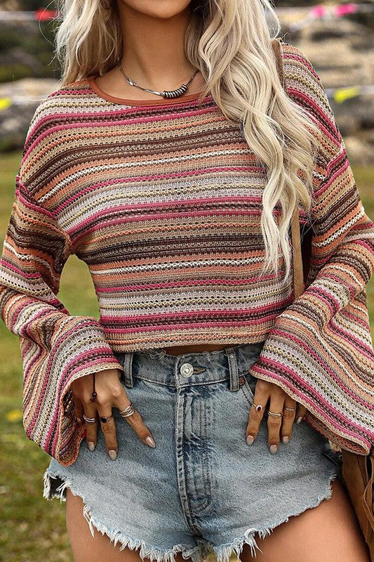 Maralynn Cropped Long Sleeve Top