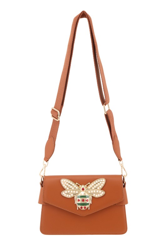 Bee Decorated Crossbody Bag