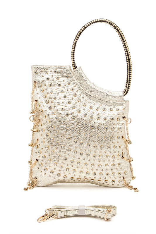 Stevie Embellished Convertible Top Handle Bag