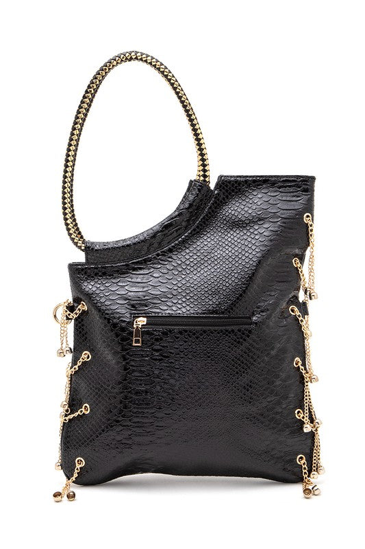 Stevie Embellished Convertible Top Handle Bag