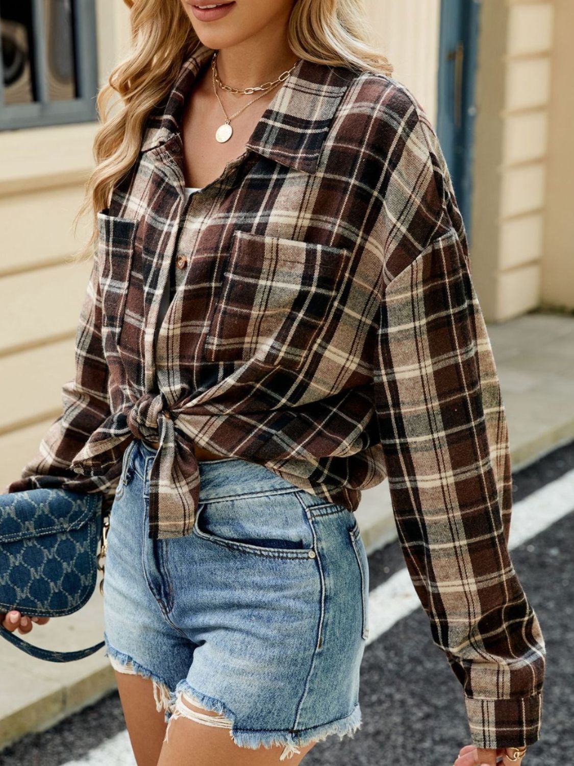 Cynthia Plaid Long Sleeve Shirt