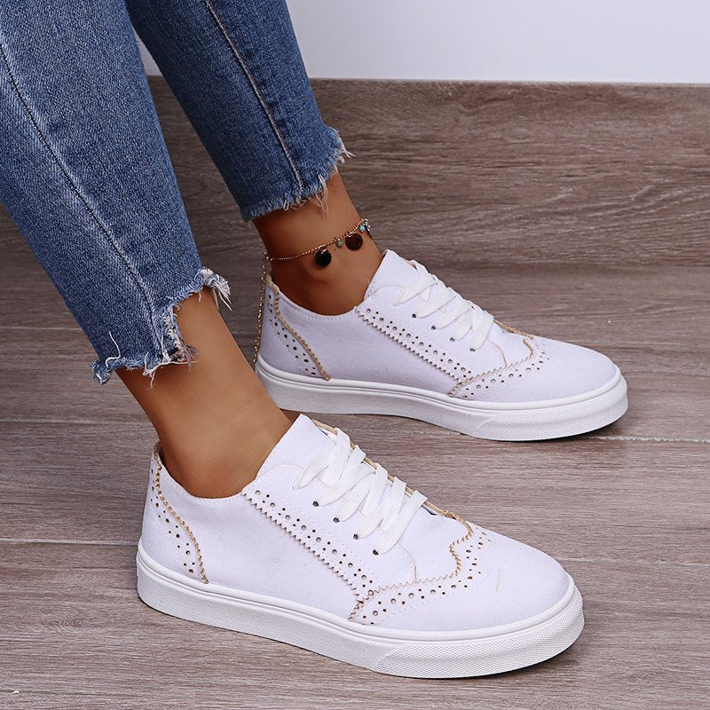 Lexie Lace-Up Suedette Sneakers